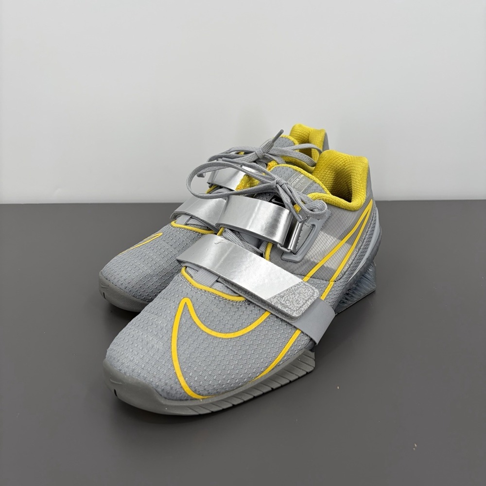 Nike Romaleos 4 Mens Weightlifting Shoes Wolf Grey/Lightening Lace Up CD3463-002